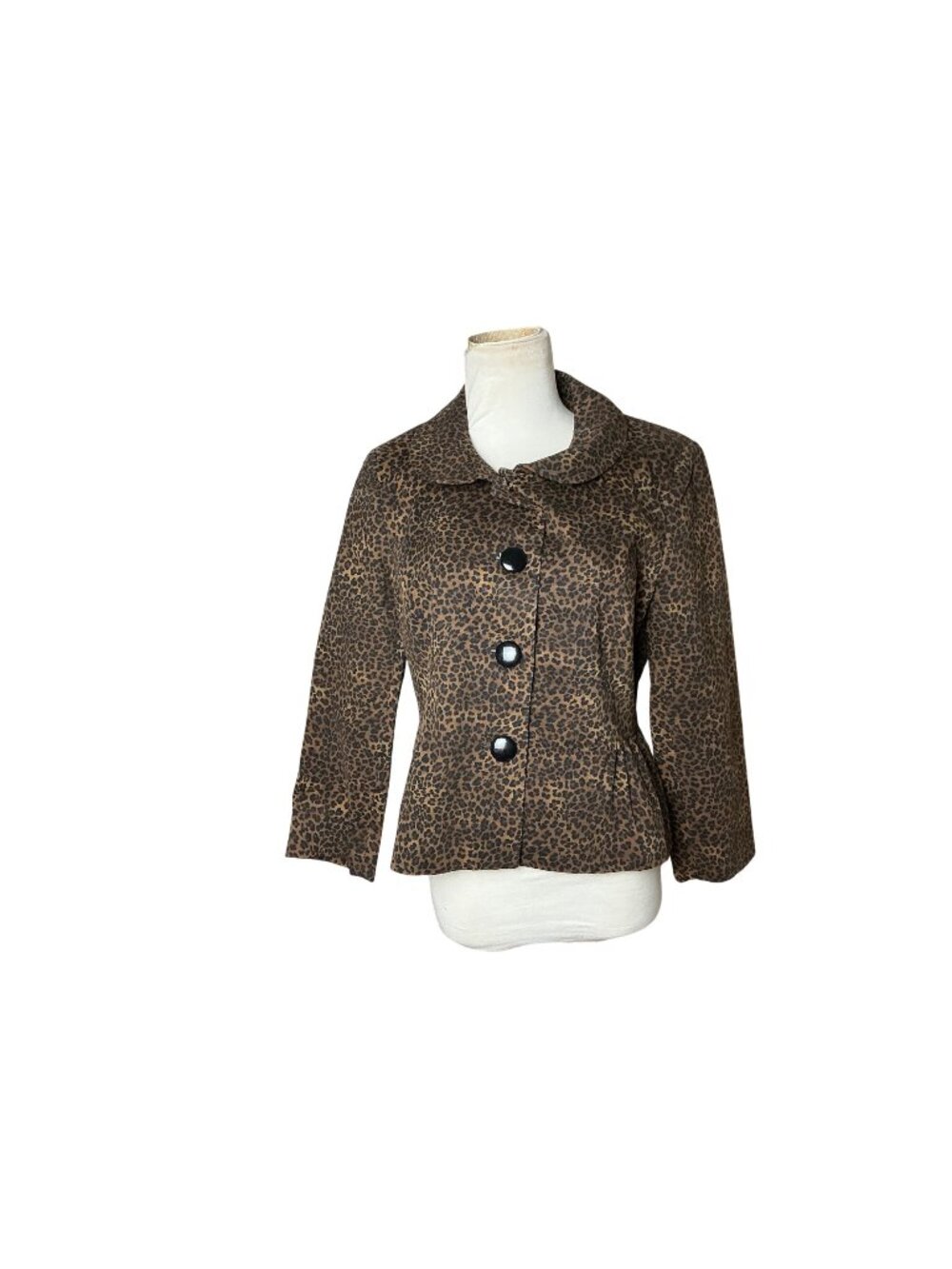 Charles Gray Metallic Brown Textured Blazer Jacket Gold Buttons Sz M